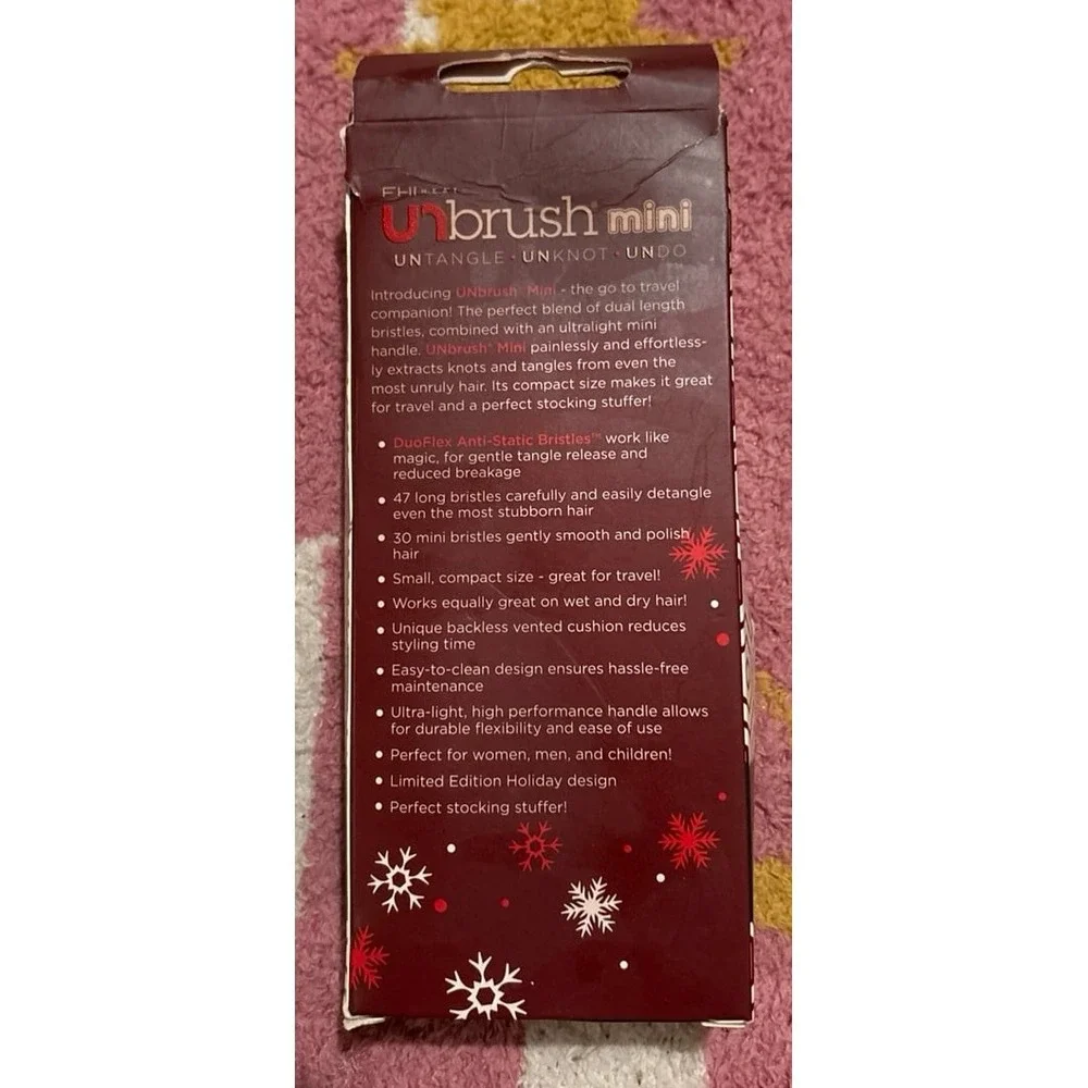 NEW Unbrush Mini Special Ed. - Untangle, Unknot Undo‎ Hair Brush, Green Metallic